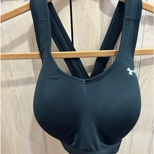 Under Armour high/impact, black sports bra